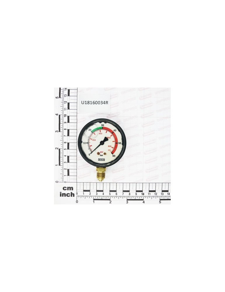 MANOMETER ABS 30BAR ATTACCO R