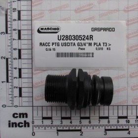 HOSE FITT. G3/4\"M PLA T3
