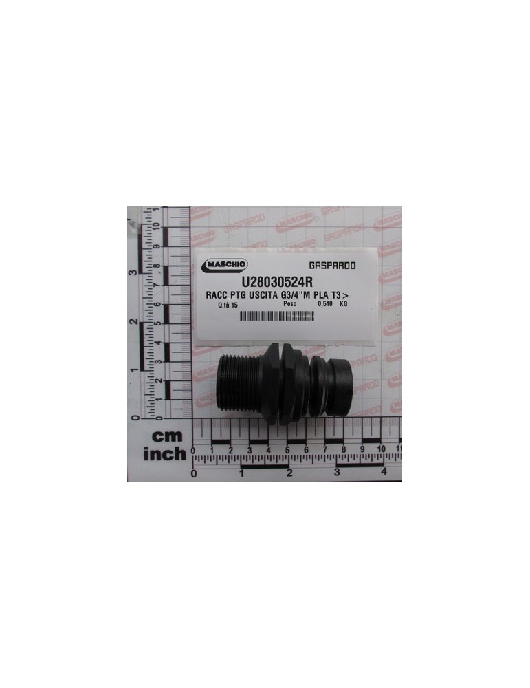 HOSE FITT. G3/4\"M PLA T3