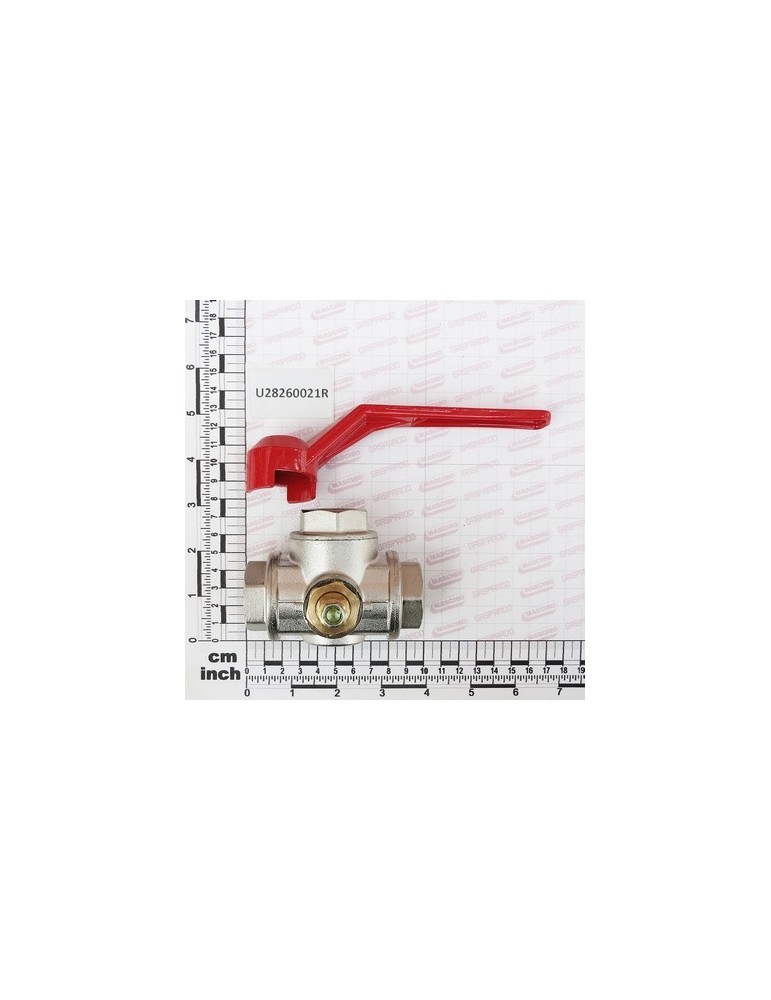 BALL VALVE 3WAY 3/4\"F BRASS