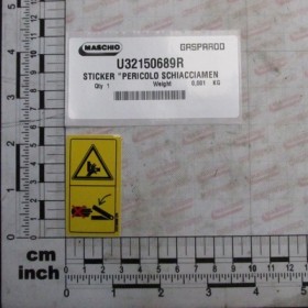 STICKER \"PERICOLO SCHIACCIAMEN