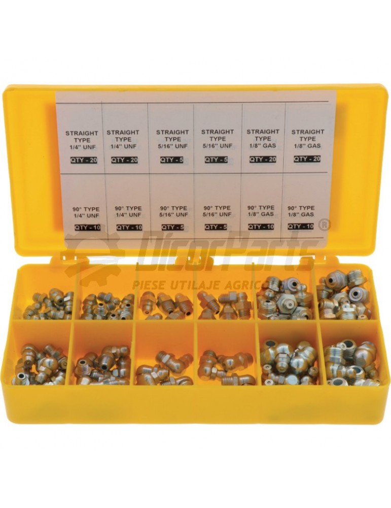 Sortiment nipluri de lubrifiere