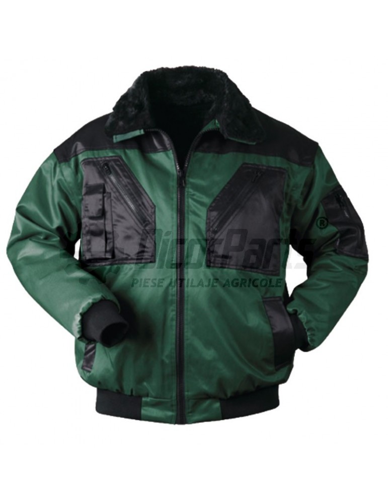 Jacheta pilot verde padure / neagra, marimea L