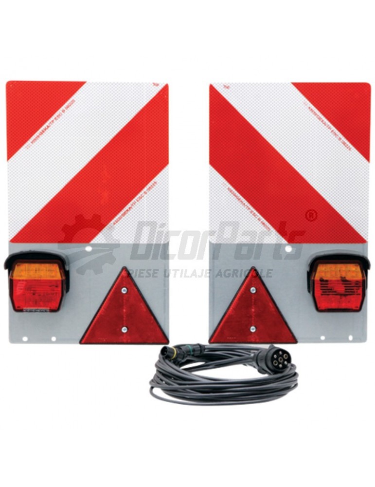 Placa de avertizare este fixata pe o singura parte