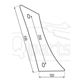 Wearing part - Moulboard - Front part PK300103BP UN350 