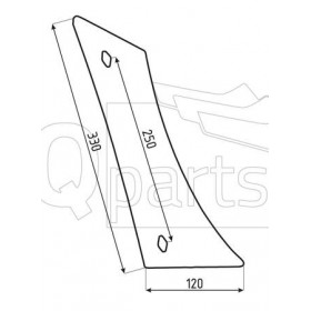 Wearing part - Moulboard - Front part PK300203BP UN350L 