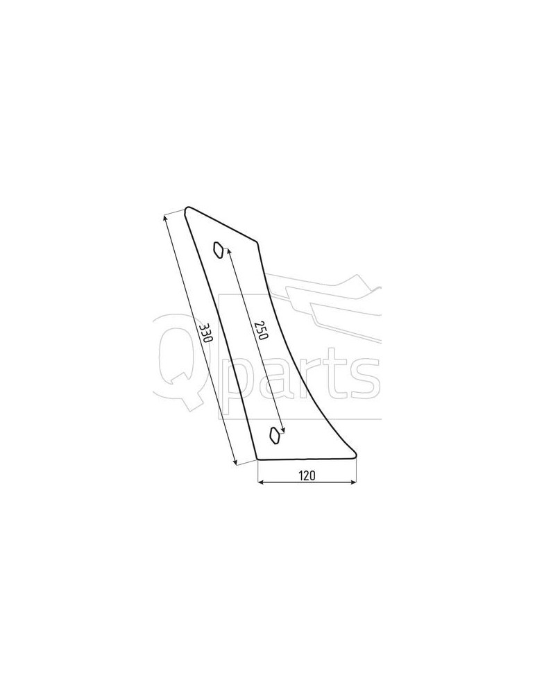 Wearing part - Moulboard - Front part PK300203BP UN350L 