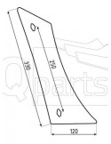 Wearing part - Moulboard - Front part PK300203BP UN350L 