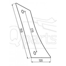 Wearing part - Moulboard - Front part PK400103BP UN400 