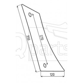 Wearing part - Moulboard - Front part PK400203BP UN400L 