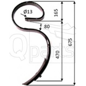 S-tine with share 45x12x675 