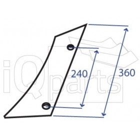 Wearing part - Moulboard - Front part 173325 