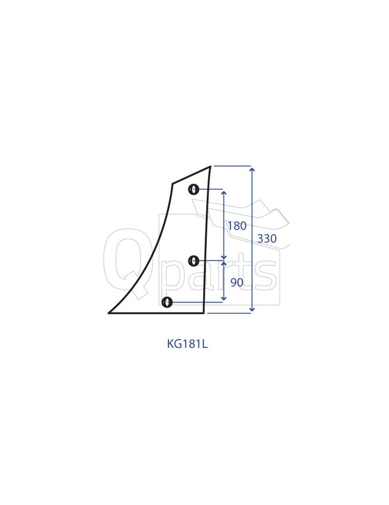 Wearing part - Moulboard - Front part 9294360 KG181 