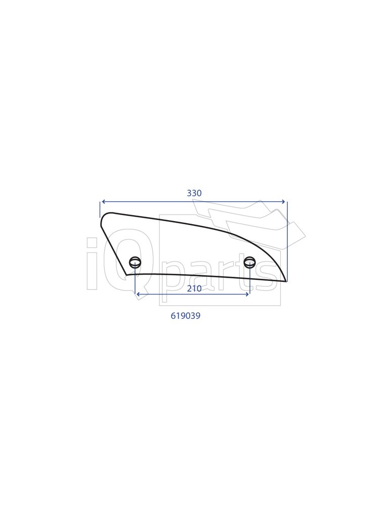 Wearing part - Moulboard - Front part 619039 hardface 