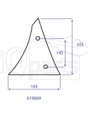 Wearing part - Moulboard - Front part 619069 