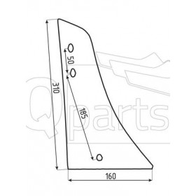 Wearing part - Moulboard - Front part 27010702 VRP292-0L VRP290-0L 