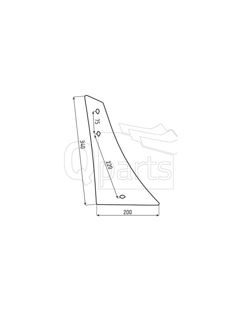 Wearing part - Moulboard - Front part PK800501P W400 