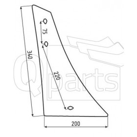 Wearing part - Moulboard - Front part PK800601P WY400L 