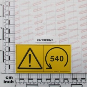 DECAL \"540RPM - LEFT BURR\"