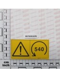 DECAL \"540RPM - LEFT BURR\"