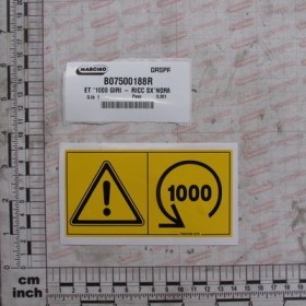 DECAL\"1000 RPM - LEFT BURR\"