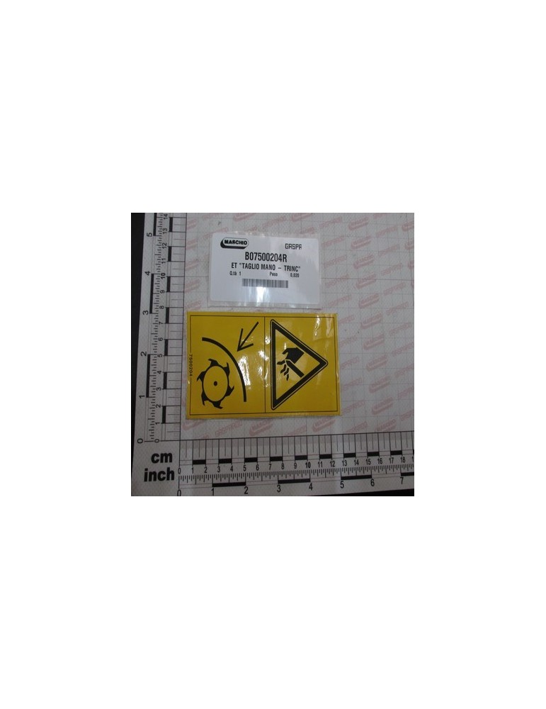 DECAL \"HAND CUT _ CUTTERHEAD\"