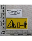 \"WARNING CUT FEET\" DECAL