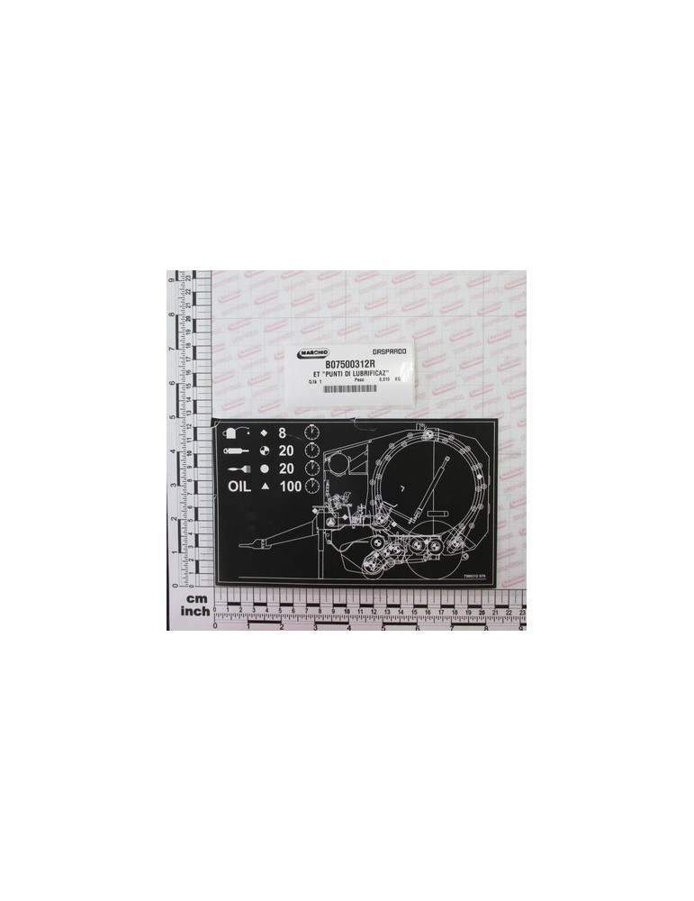 LUBRICATION POINTS DECAL