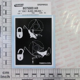 DECAL \'\'KNIVES LOCK./UNBLOCK.\'