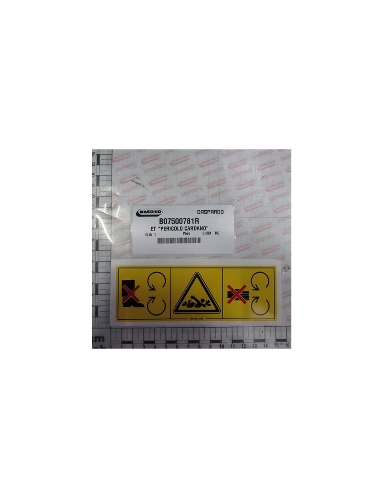 \"DANGER PTO SHAFT\" DECAL