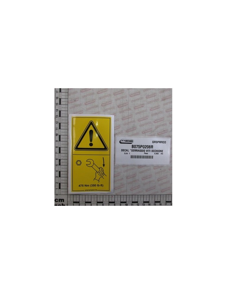 DECAL \"TRAIL HITC BOLTS TIGHTE
