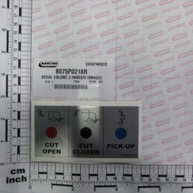 COLOR DECAL 3 COUPLINGS HYDRAU