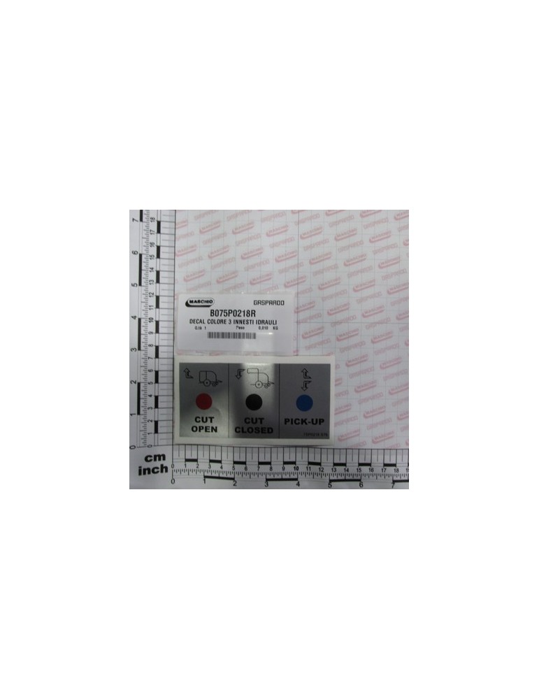COLOR DECAL 3 COUPLINGS HYDRAU