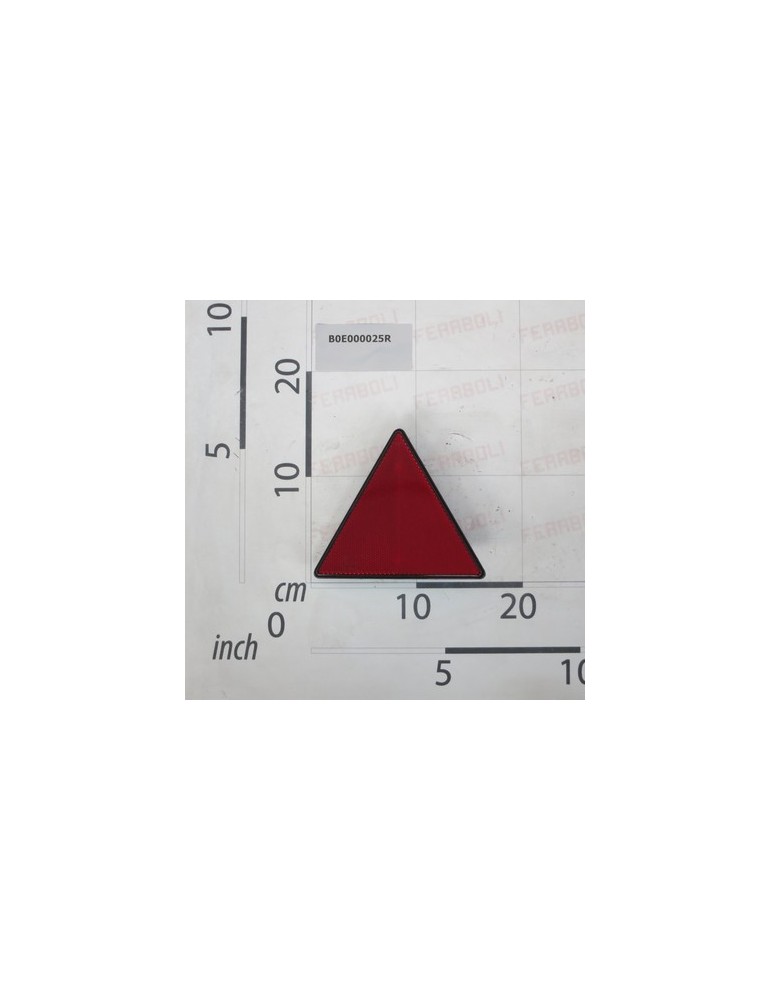 RED TRIANGULAR RETROREFLECTOR