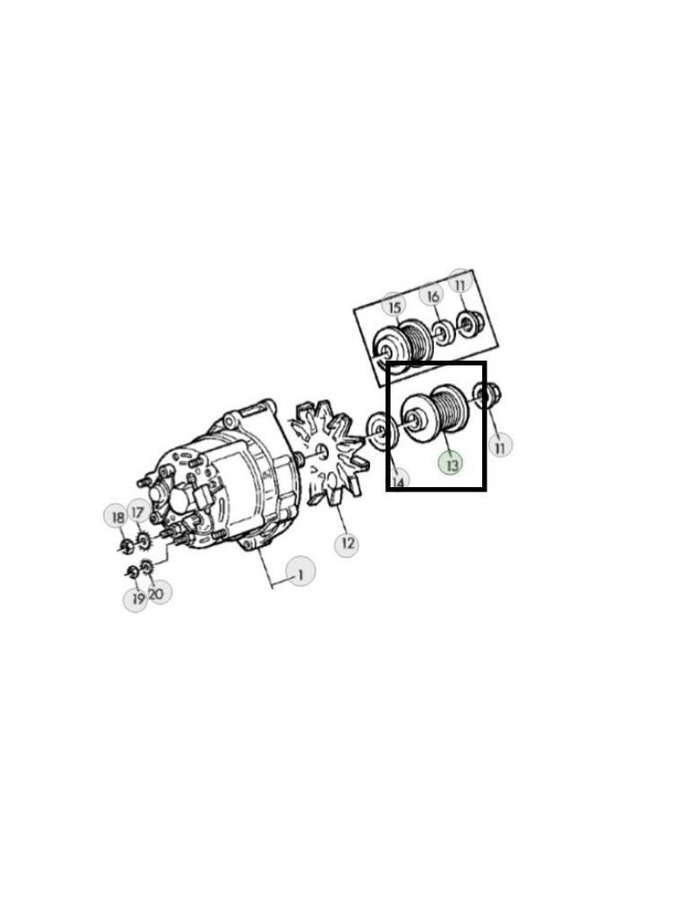 John Deere Fulie Alternator L110007