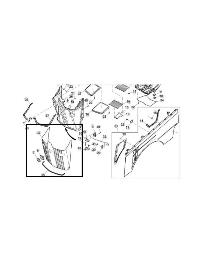 John Deere Plasa Capota R341257