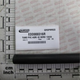 PVC AGRI 40 BLACK PIPE 13X20