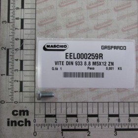 SCREW DIN 933 8.8 M5X12 ZN