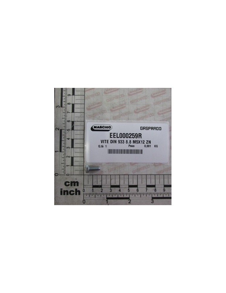 SCREW DIN 933 8.8 M5X12 ZN