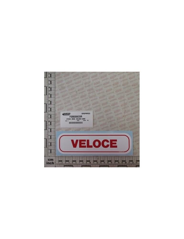 Maschio Gaspardo ETICH. MOD. VELOCE UNIF F20020633R