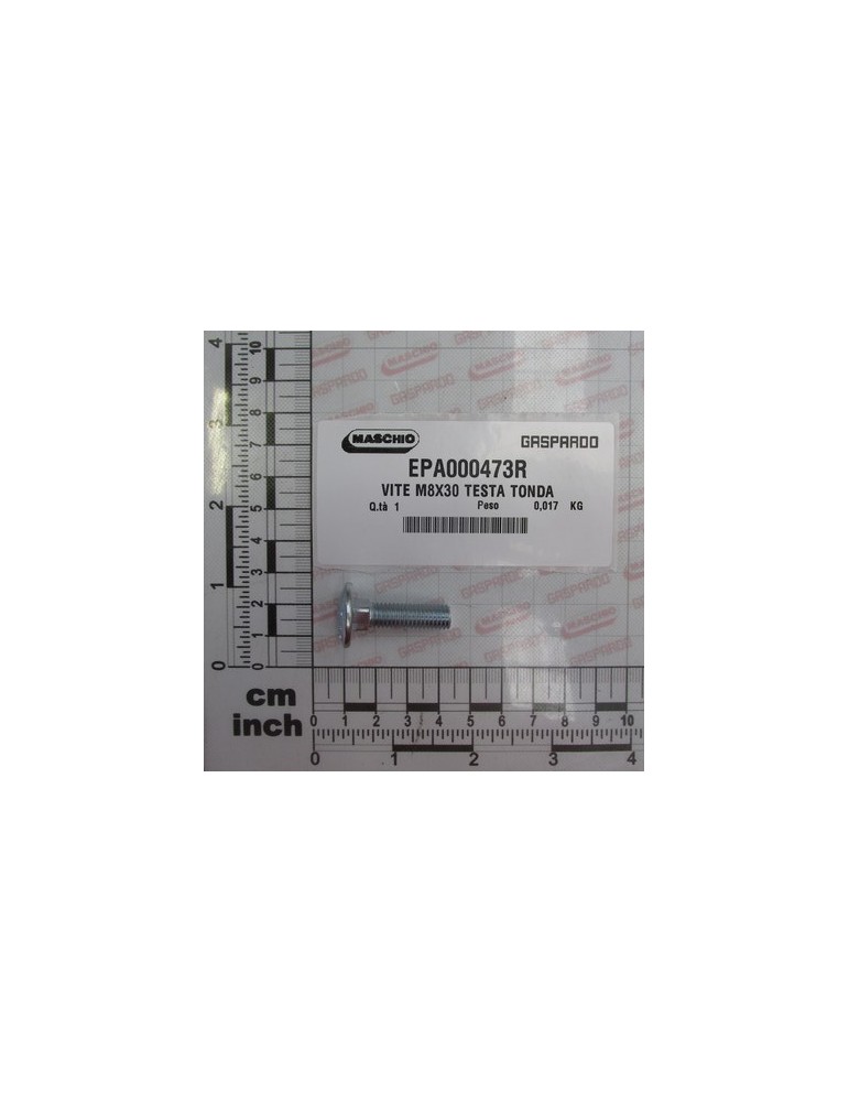 BOLT M8X30 ROUND HEAD