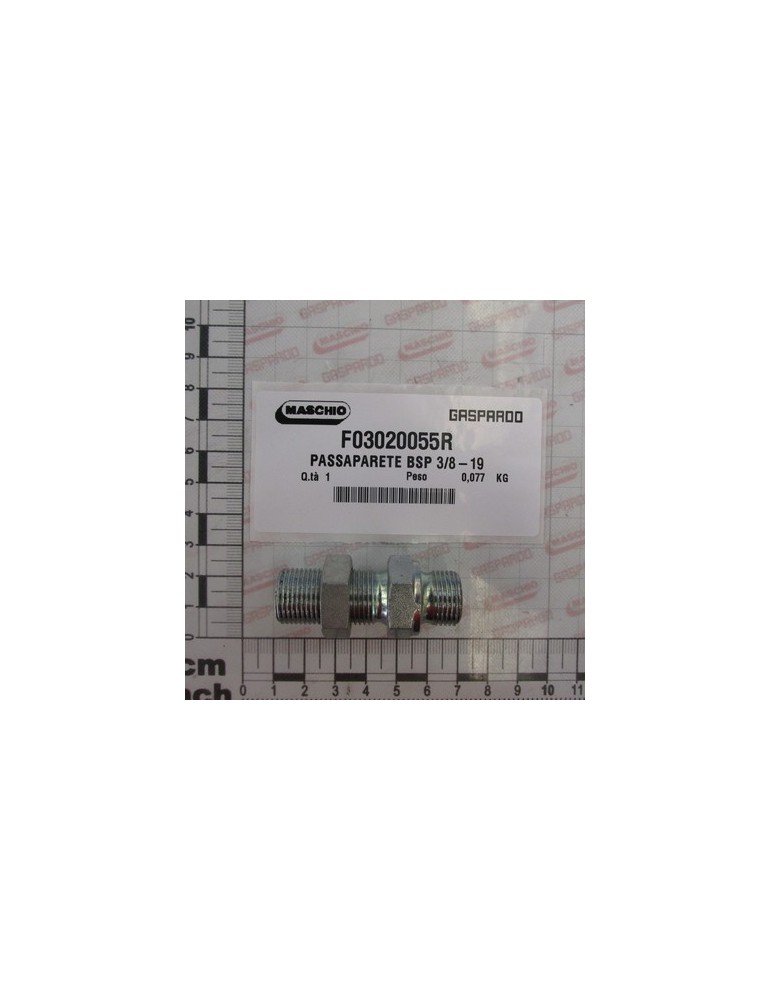 NIPPLE BULKHEAD BSP 3/8-19
