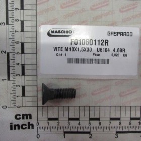 Maschio Gaspardo SCREW M10X1.5X30 U6104 4.6 BR F01060112R