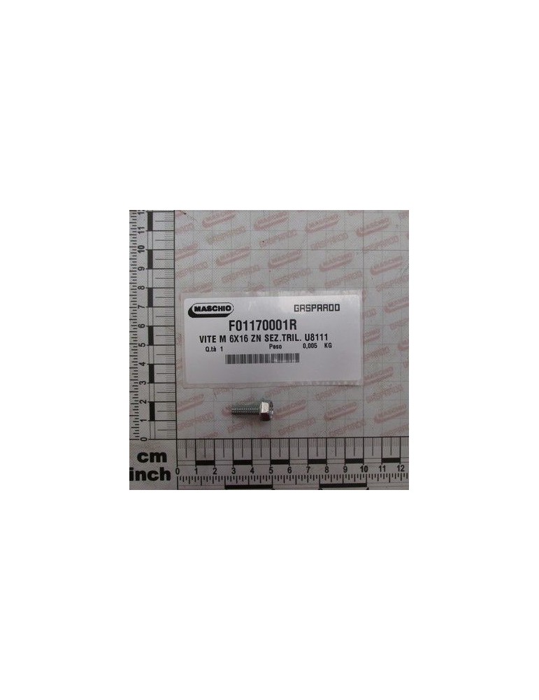 Maschio Gaspardo VITE M 6X16 ZN SEZ.TRIL. U8111 F01170001R