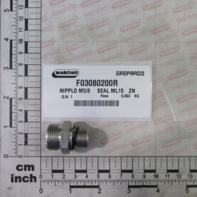 NIPPLE M3/8 SEAL ML15 ZN