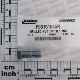 DRILLED NUT 1/4\" D.1 MM