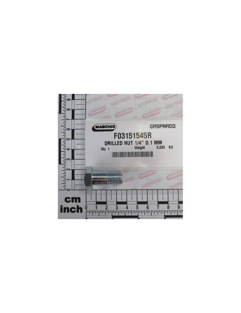 DRILLED NUT 1/4\" D.1 MM