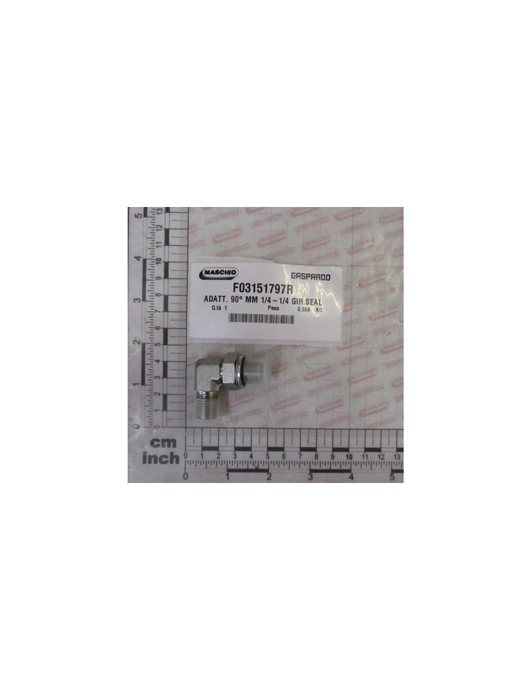 ADAP. 90Â° MM 1/4-1/4 GIR.SEAL