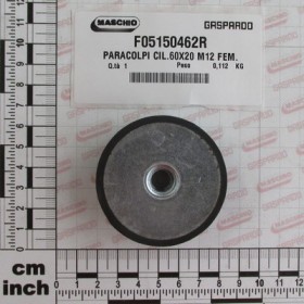 RUBBER BUFFER- CYL.60X20 M12 F