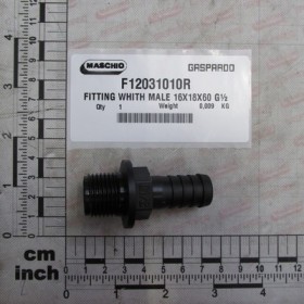 FITTING WHITH MALE 16X18X60 GÂ½